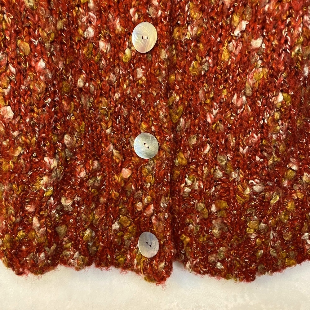 Ruby Rd Sweater Button Front Full Collar Sz Med - image 4